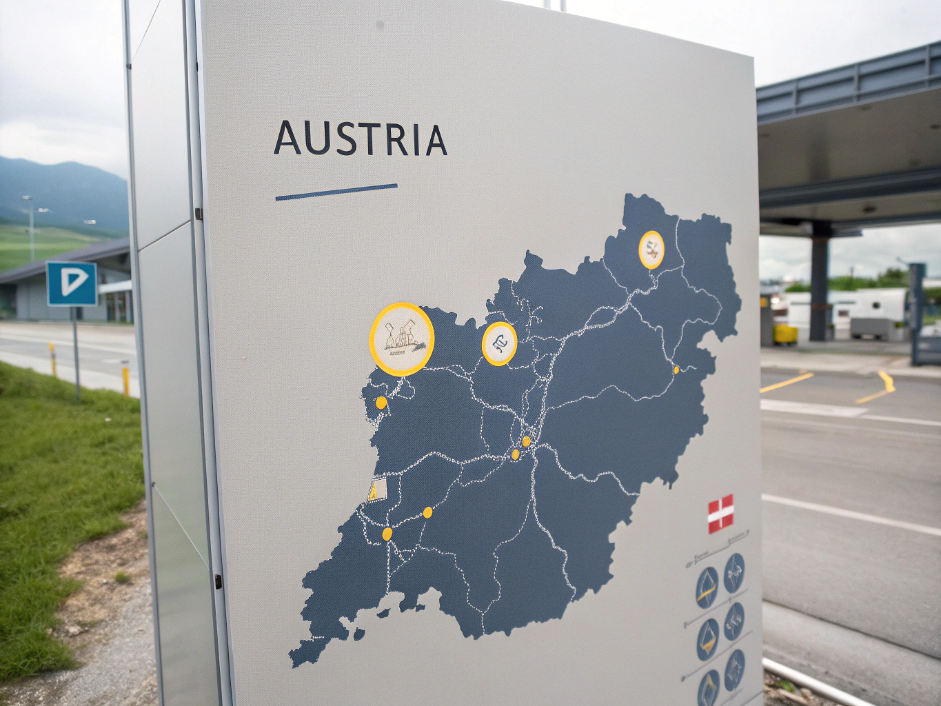 Karte der österreichischen Mautstraßen